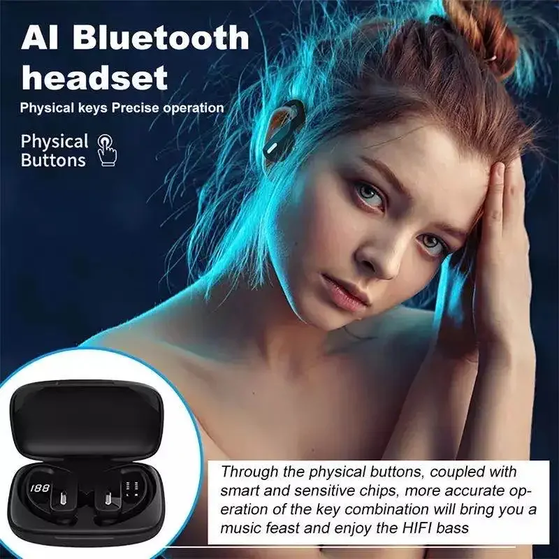 T17 Over-ear Headphones High quality HiFi 100% Battery Display Sports Earbuds Charging Box For Iphone And Andorid Smart phone