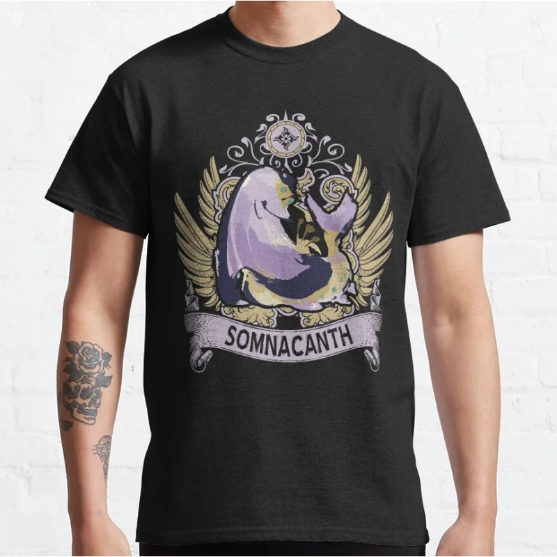 

SOMNACANTH 0220 Monster hunter world gift t shirt for men Cartoon Video game MHW Graphic Tee Y2K Clothes All size tops S-6XL