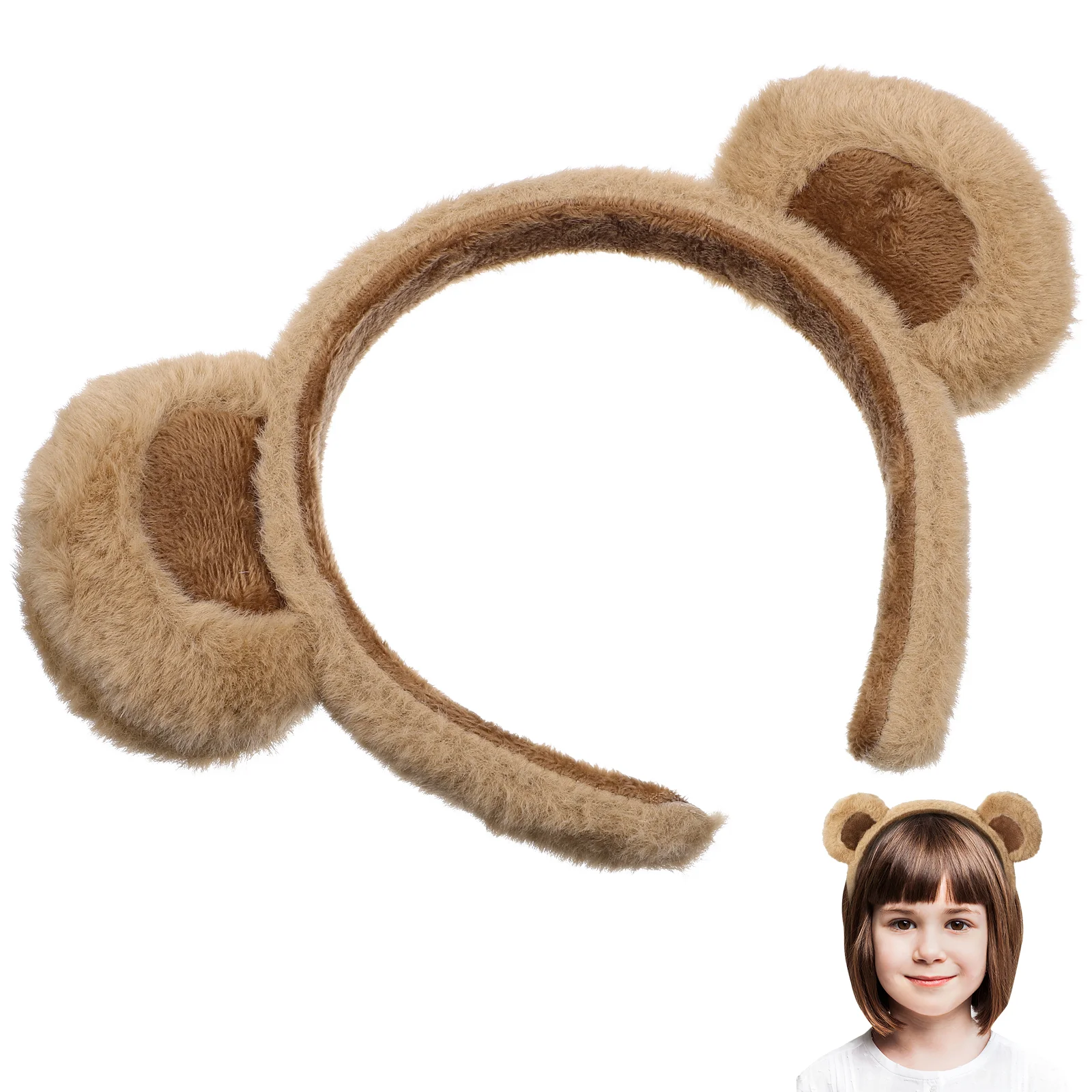 

Bear Headband Animals Hairband Creative Clasp Eye-catching Decor Party Headdress Accessory Girl Cartoon Adorable Headbands