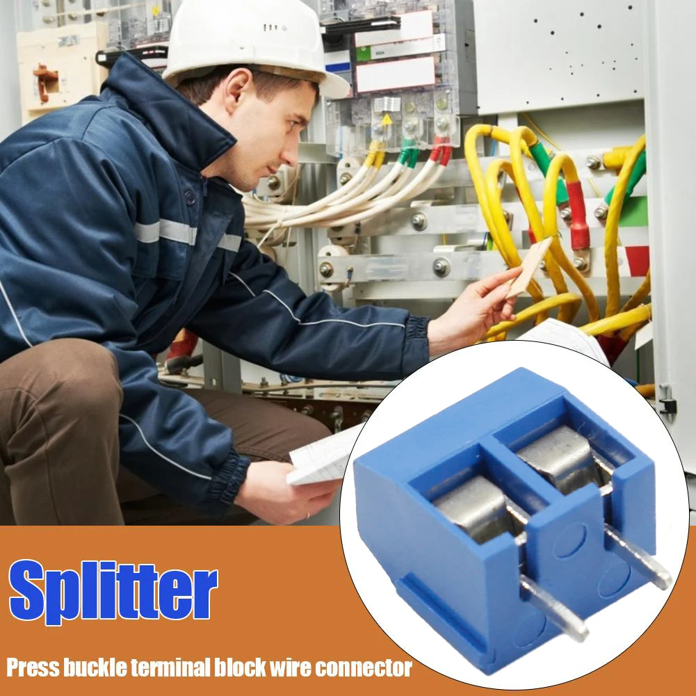 50-10 Uds conector de bloque de terminales de tornillo de montaje PCB Pin recto 2P 3P KF301 conector de bloque de terminales de tornillo empalmado para Arduino