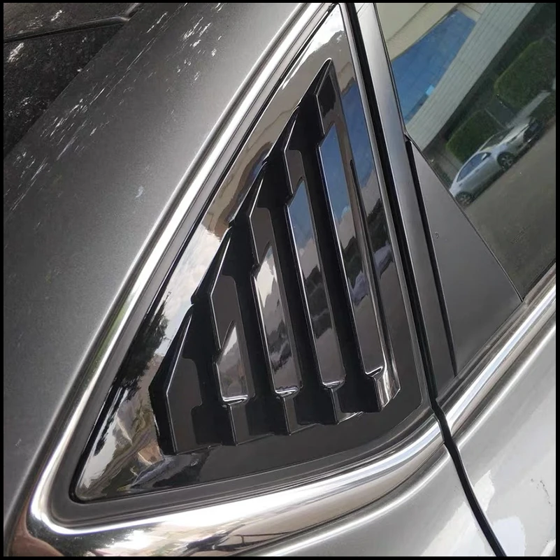 For Nissan Sentra Sedan 2012-2019 Rear Triangular Window Blind Shades Louver Vent Cover Sticker Trim Decorate Car Styling