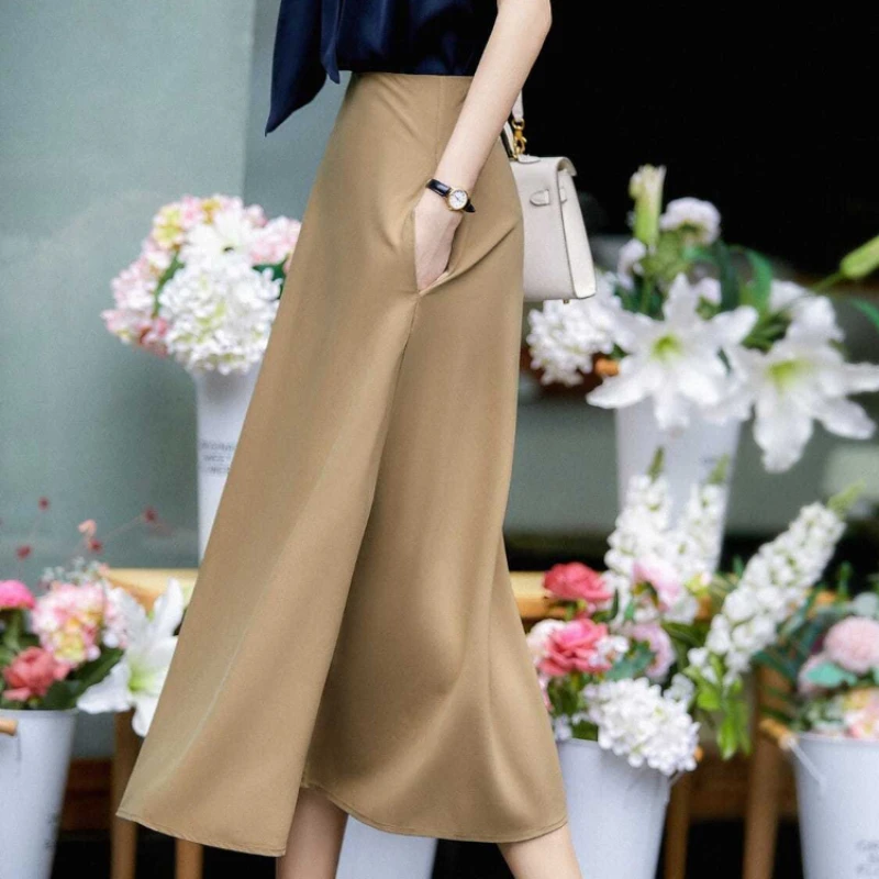 New In Woman Skirt Midi A Line Skirts for Women Chic and Elegant Modest High Quality Luxury Korean Fashion Casual Harajuku Style