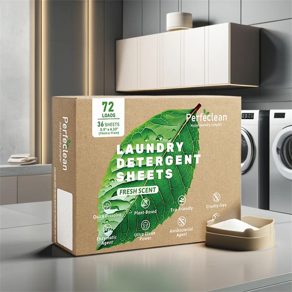 

Eco-Friendly Fresh Fragrant Solid Paper Laundry Detergent Sheets Biodegradable Biodegradable Laundry Tablets for Apparel Use