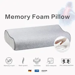 Orthopedic Memory Foam Pillow Neck Protection Slow Rebound Memory Pillow Wave Curve Shape Health Cervical Neck