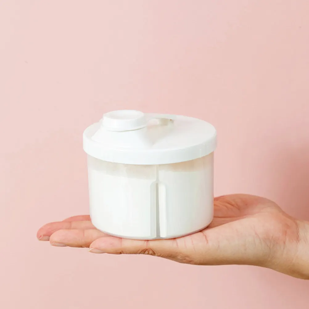 

2Pcs Rotating Baby Formula Dispenser Four-Compartment Milk Powder Storage Container Portable Leak-Proof Travel Infant Formula