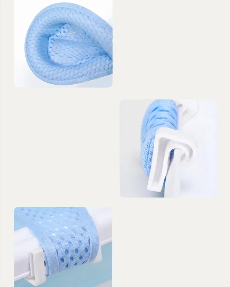 Baby Bad Net Matte Kinder Neugeborenen Einstellbare Badewanne Kissen Sitzkissen Kreuz-förmigen Anti-slip Badewanne Dusche Wiege bett Sitz – Detail 8