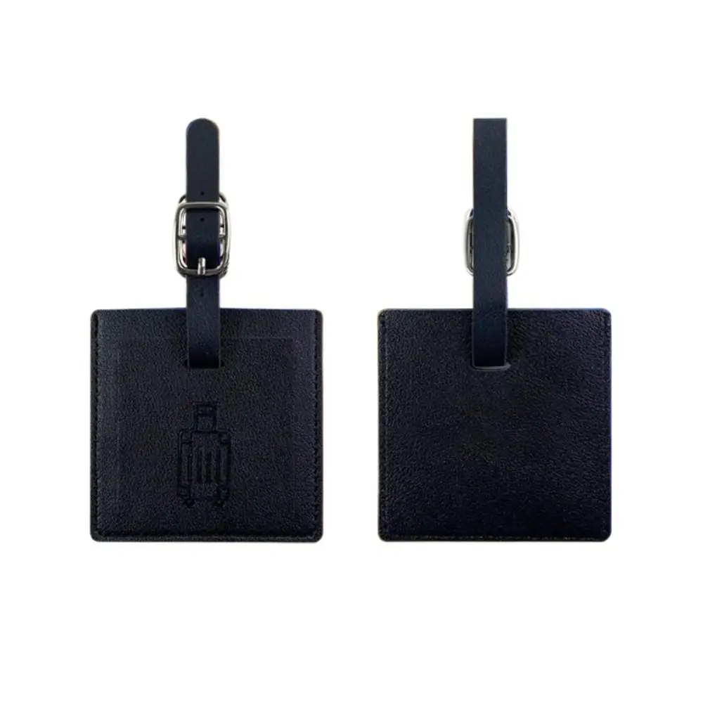 사각형 PU 수하물 태그 탑승권 컬러 정보 카드 여행 액세서리 항공기 위탁 카드 태그