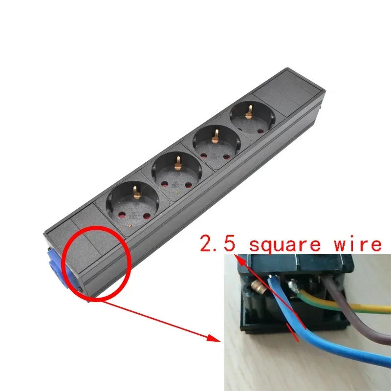 Tiras de alimentación PDU Schuko Powerlink box amplificador de potencia audio 3P enchufe powercon de aviación 2-11 AC UE Corea 4,8 4,0 enchufe