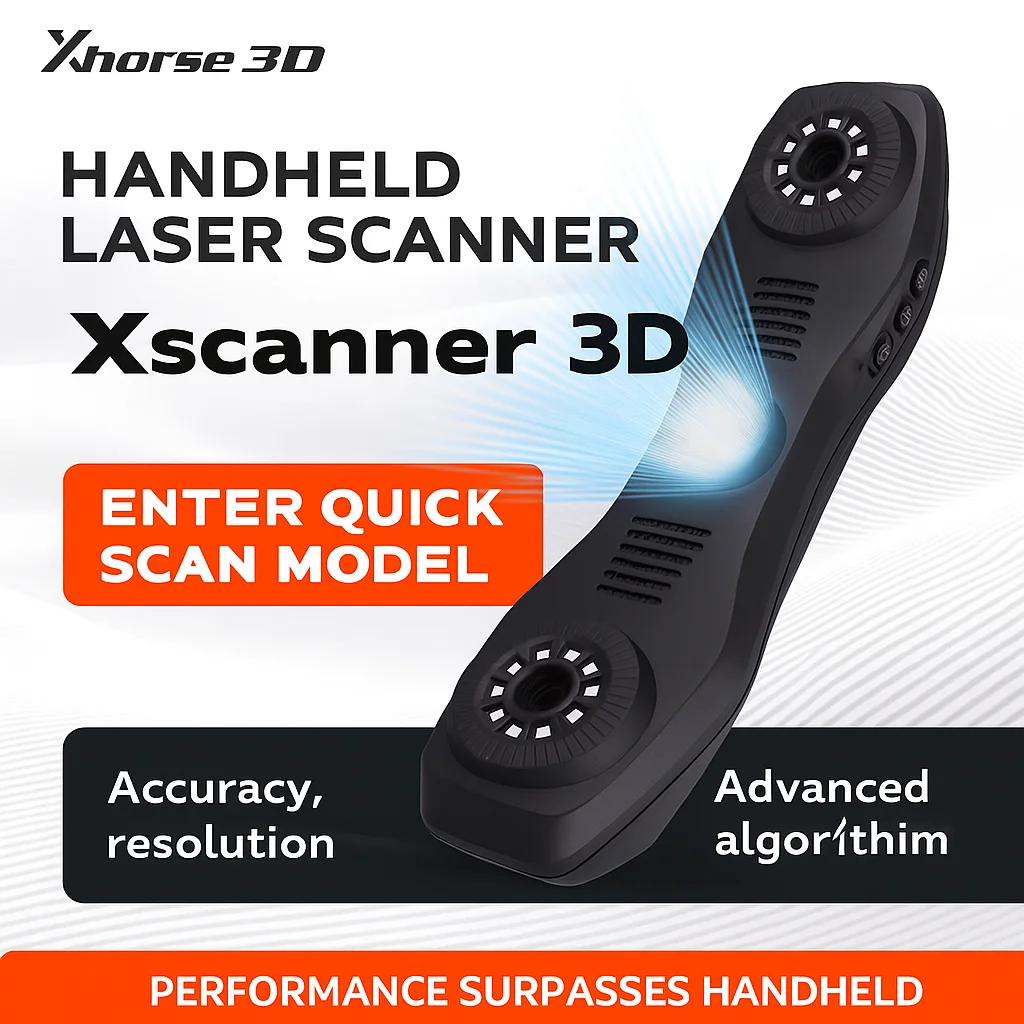 

Xhorse 3D Scanner Handheld Laser Scanner 0.05mm High Precision 3D Modeling Measuring Copying Device for Car Modification
