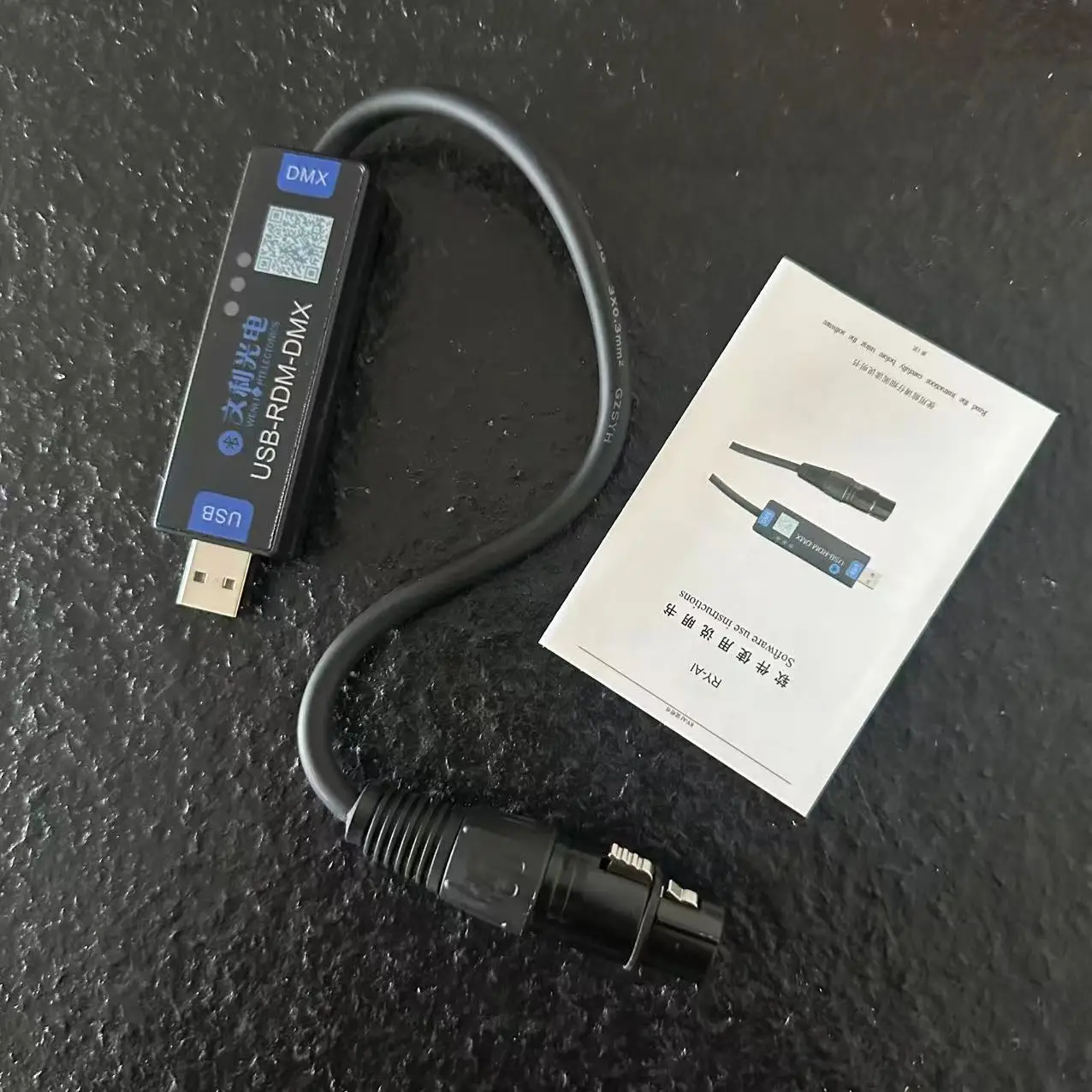 DMX-RDM Bluetooth USB DMX512 RDM Lighting Interface Wireless Smartphone Controller Support Android APP Remote Address Setting