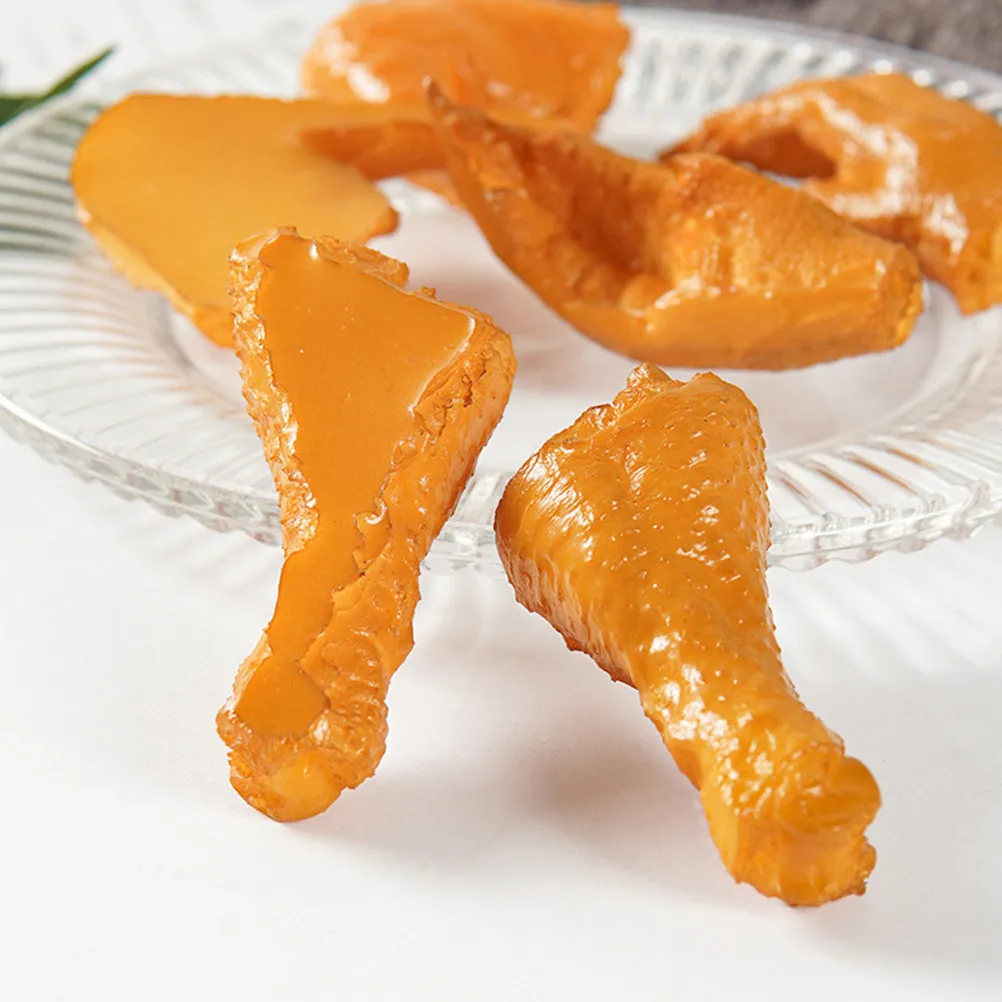 

1Set Simulated Chicken Legs Artificial Fried Food Decor Fake Chicken Drumstick Prop Realistic Display Food Model