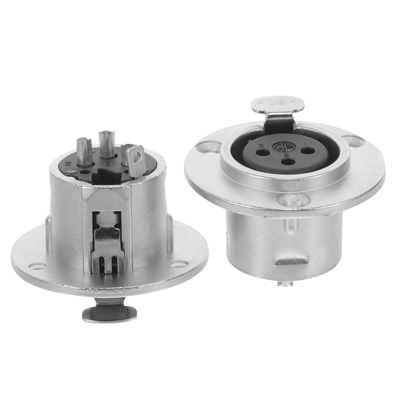 

2pcs Pin Female Jack Socket Microphone Socket Panel Mount Audio Female Connector Connector Zinc Alloy Speaker Connection