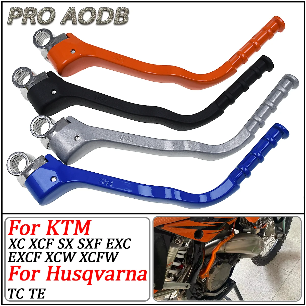 

For KTM 250 300 350 400 450 500 525 530 EXC EXC-F XC XC-F XCW XCW-F SX SX-F 1998-2019 Motocross Kick Start Starter Lever Pedal