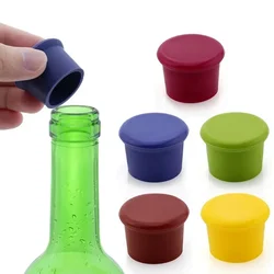 Bottle Stopper FDA Food Grade Multicolor Silicone Wine Bottle Preservation Cover RedWine Leak Proof Stopper Cap Red Wine Stopper