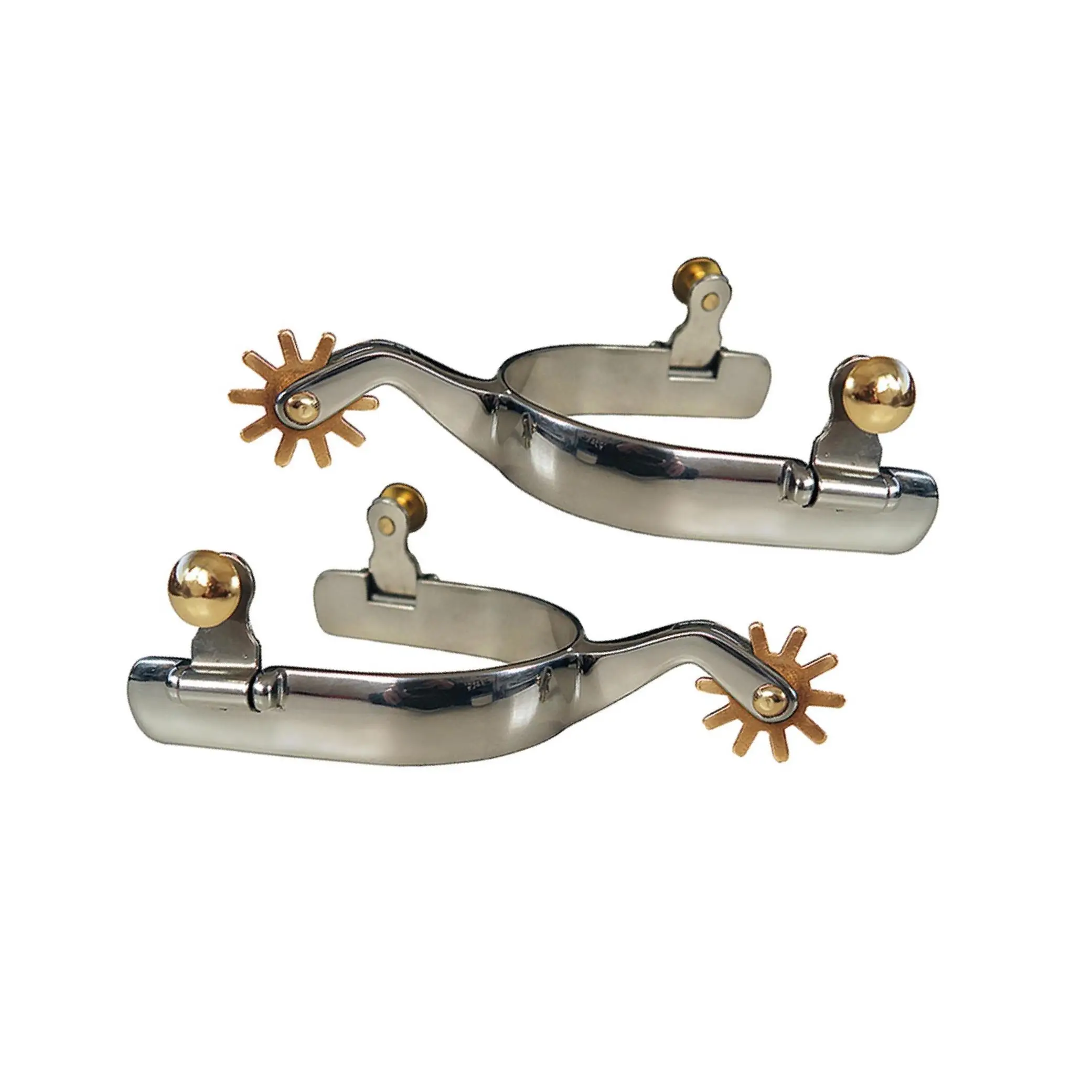 2x حفز حصان مضاد للصدأ على الطراز الغربي لمعدات المنافسة باللون البني