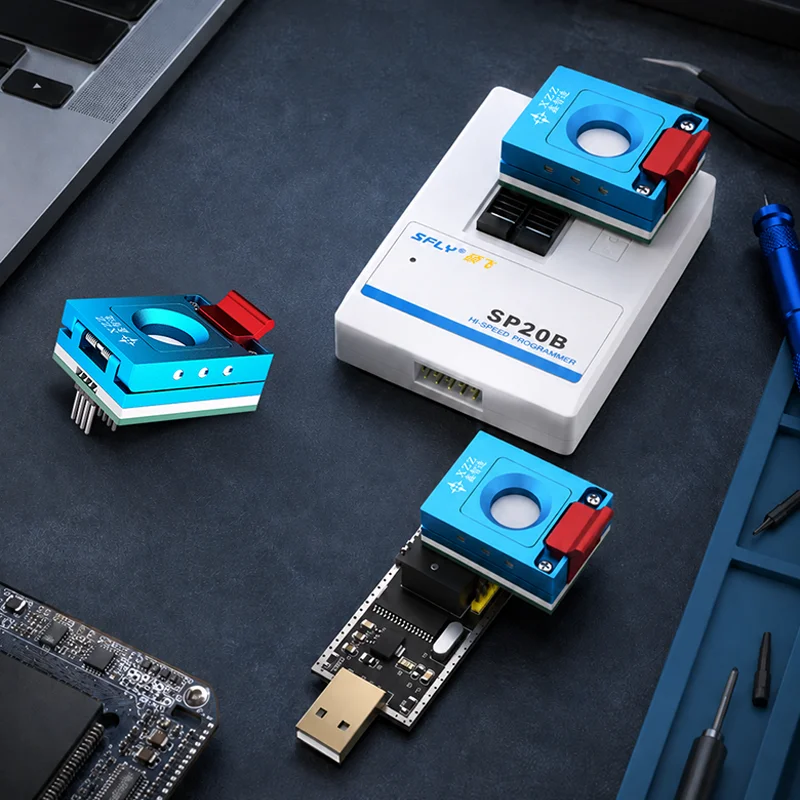 

XZZ 2 in 1 Chip Read Write Socket for IP 15 16Series Pad V3D/8N Chips Dual-zone Positioning 8P Direct Plug-in Read Write Tools