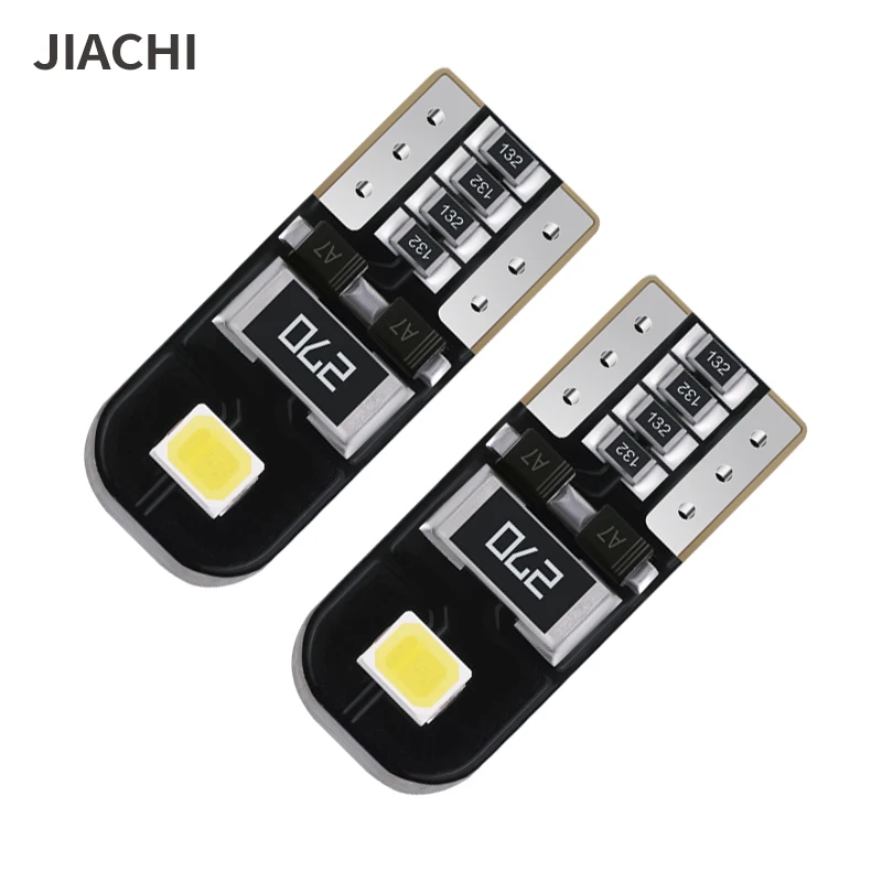 

jiachi 100PCS Lamp LED T10 194 168 12Volt 2835 Canbus Super Bright for Motorcycle License Plate Light Bulb