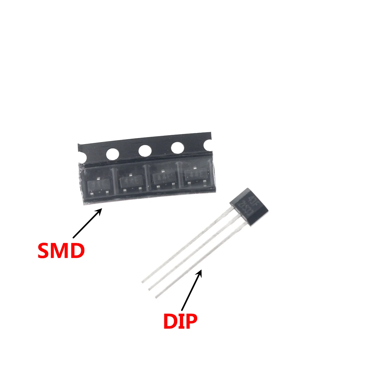 50pcs Interruptor de sensor de efeito Hall 41F 43F 44E 49E 503 17CA 3144 49138 U18 OH137 AH469 AH462 AH463 Elemento elétrico sem escova SMD