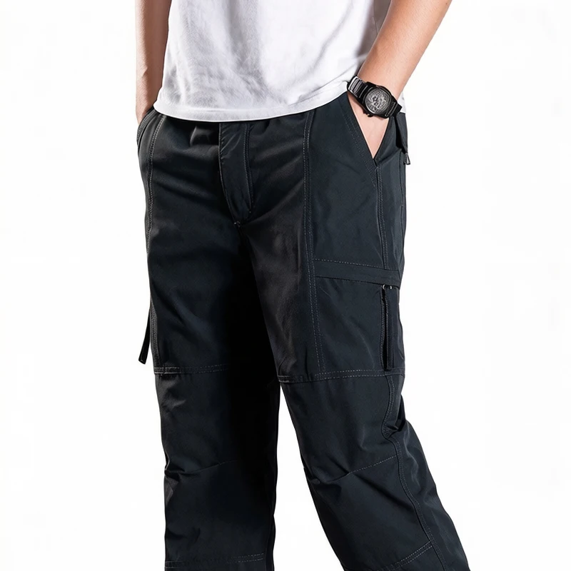 

Men's Quick Dry Tactical Pants Water Resistant Outdoor Pants Lightweight Stretch Cargo Work Hiking Pants