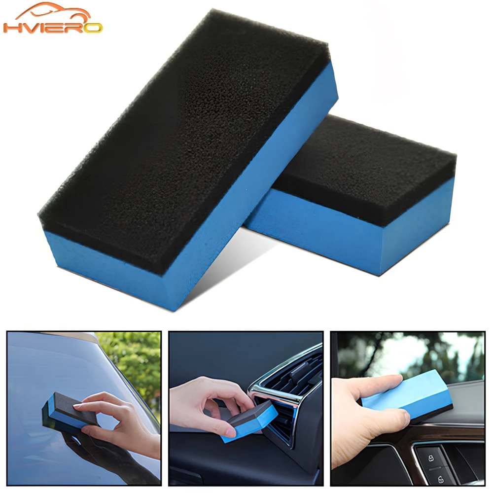 5/10PCS Car Ceramic Coating Sponge Multipurpose Automobiles Glass Nano Wax Coat Applicator Pads Sponges Waxing Polishing Washers
