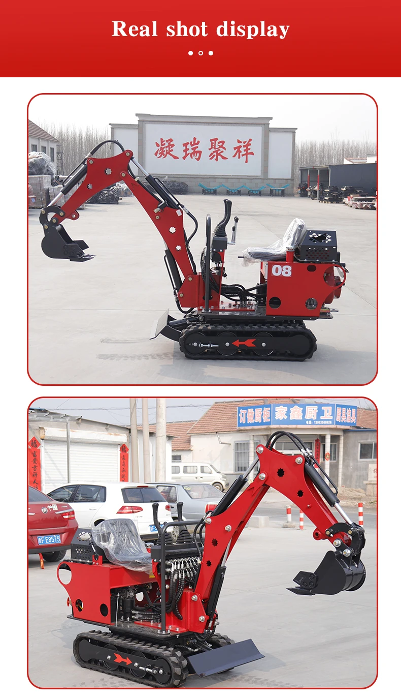 New Style 1.2 t 1 t Mini Excavator Digging Machine Small Backhoe Excavator