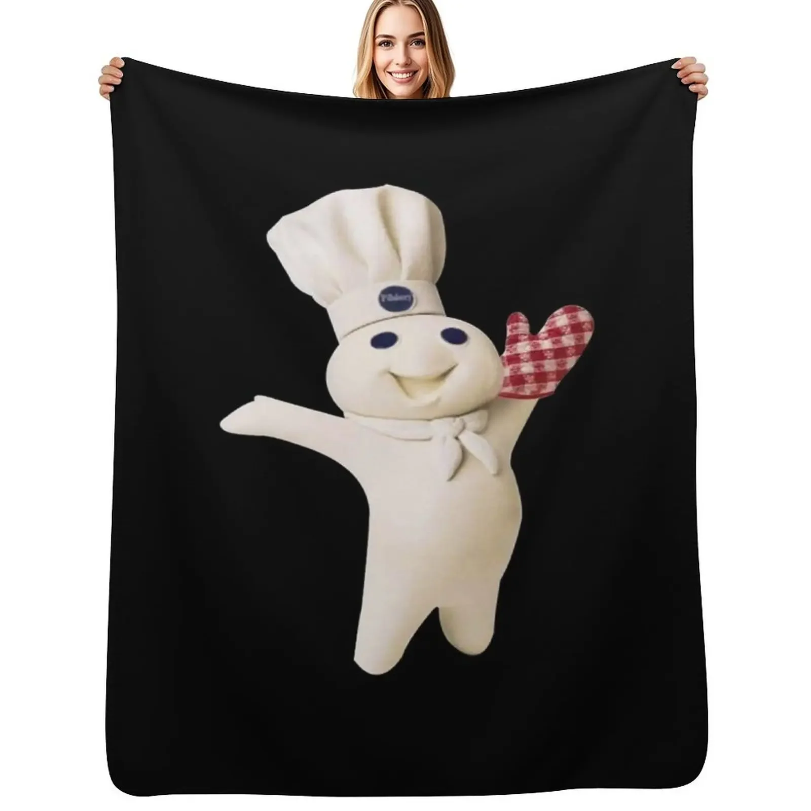 

Pillsbury Doughboy Throw Blanket Comforter Decorative Sofas Flannel Hairys Blanket