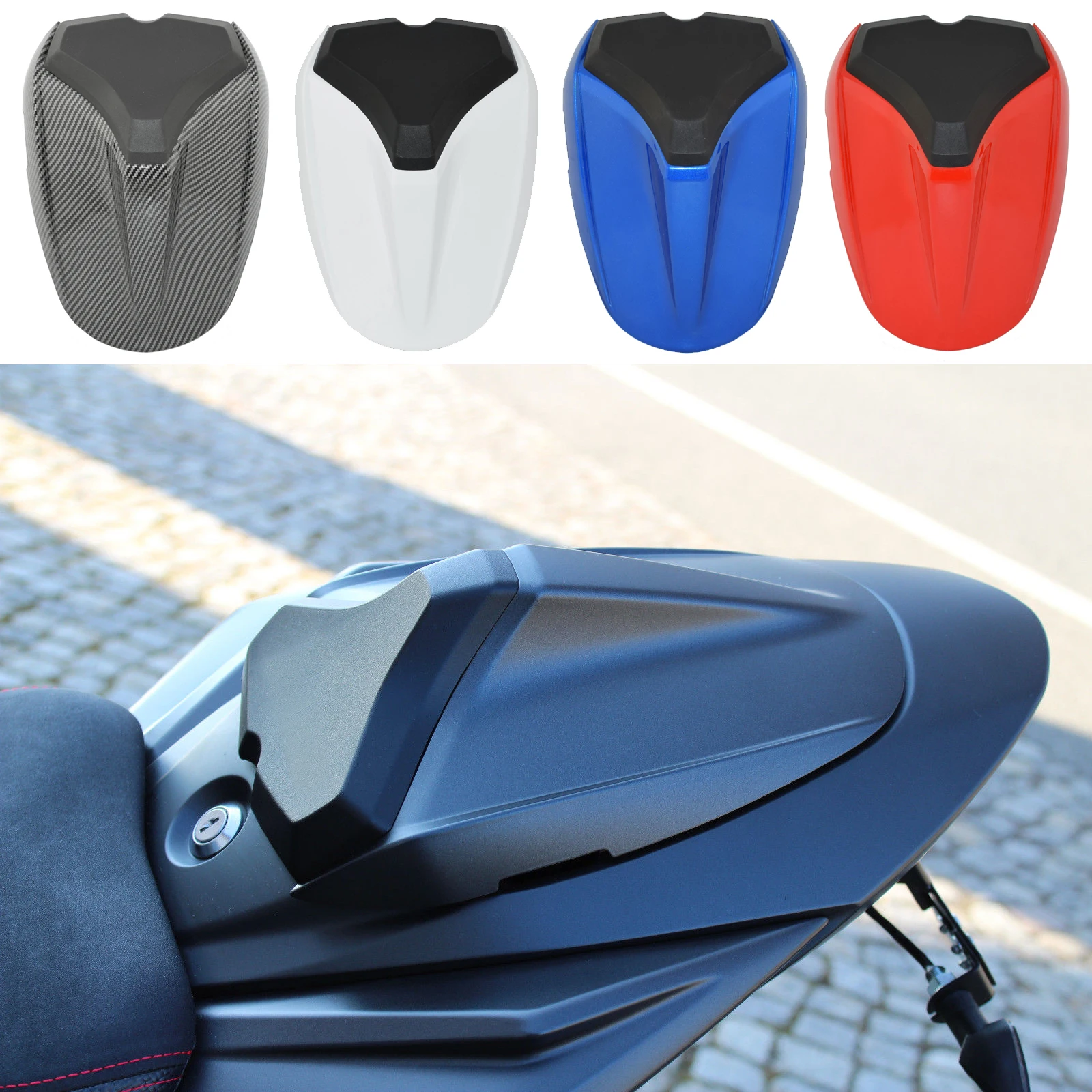 

waase Motorcycle Passenger Pillion Rear Seat Cover Solo Fairing Cowl For SUZUKI GSXS GSX-S 750 Z 750Z GSXS750 GSXS750Z 2017-2022