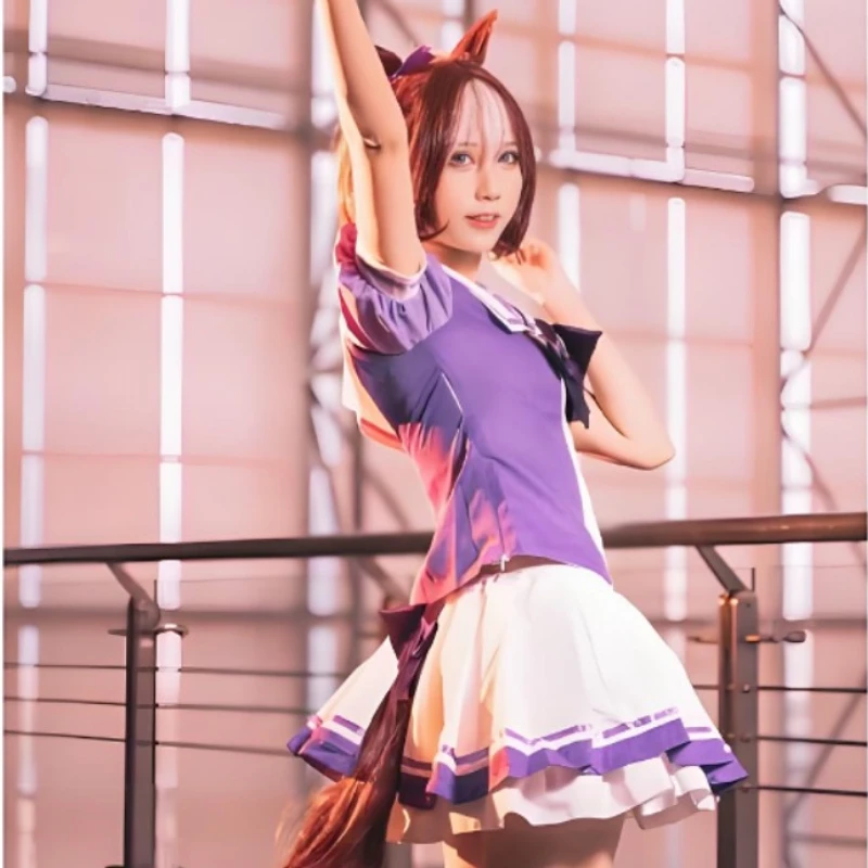 Аниме Uma Musume Pretty Derby Косплей Костюм Специальная неделя Огури Кепка Silence Suzuka Школьная форма Платье Аксессуары Полный комплект