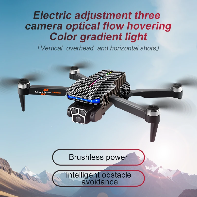 2024 New D9 DRONE 8K Three Camera Brushless Motor Professional 4K Camera Obstacle Avoidance Optical Flow RC Quadcopter Gifts Toy