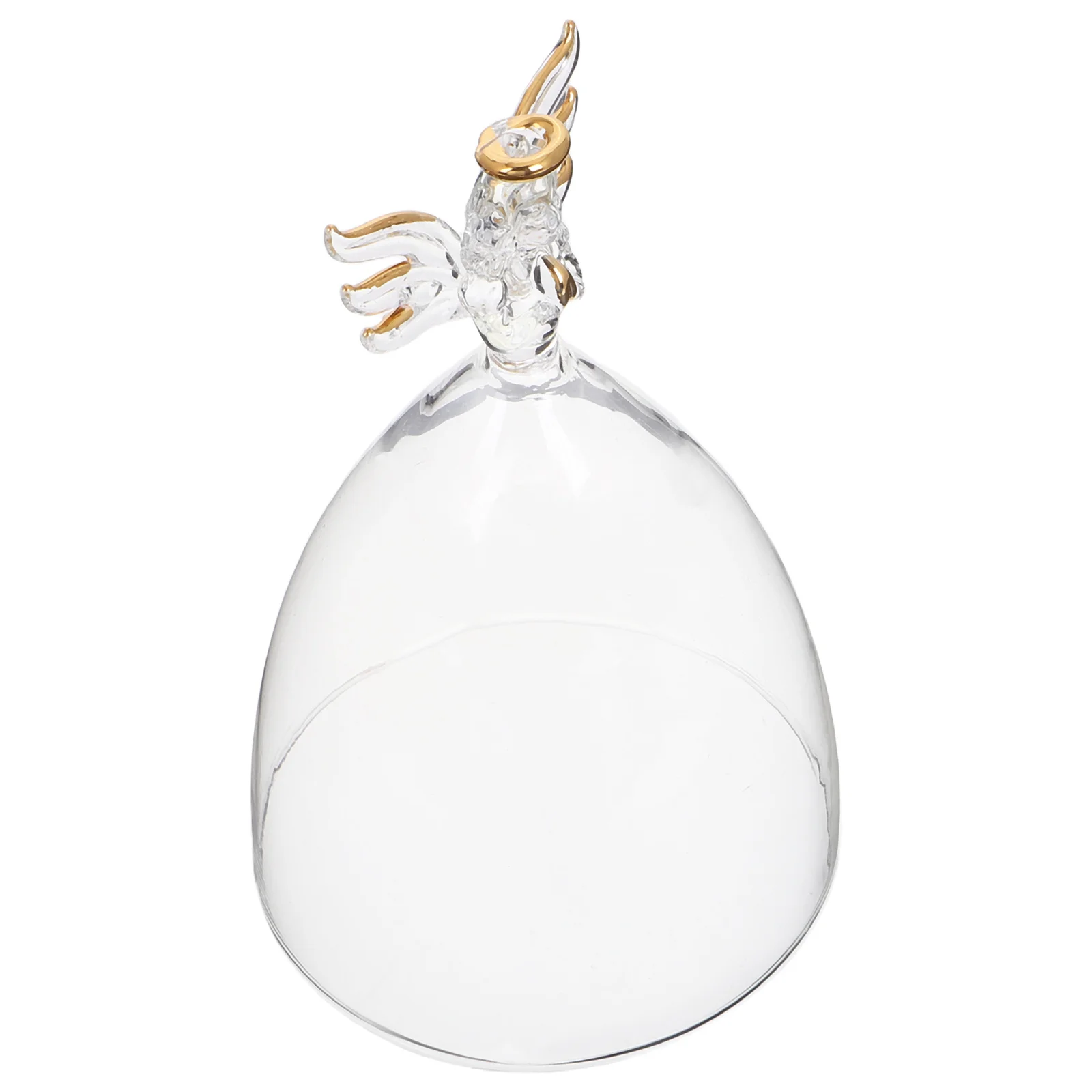 

Transparent Glass Dome for Preserved Flowers Creative Angel Cloche Bell Jar Decorative Display Case Home Office Decor Item