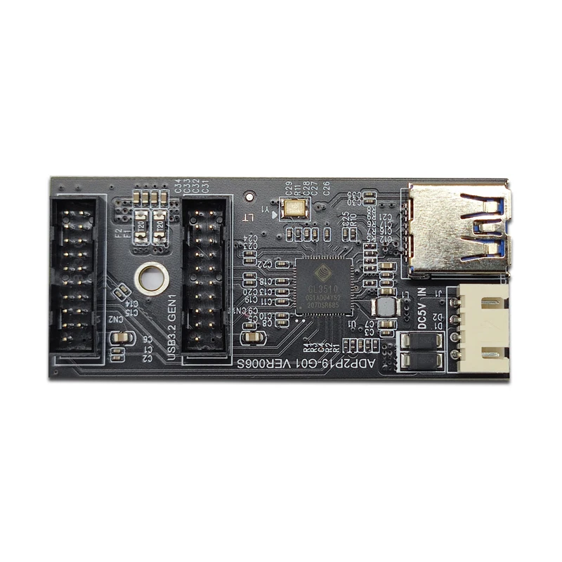 Header 19pin Ke Dual 19Pin Motherboard Splitter USB 3.0 Hub USB Adapter Conector USB 19Pin Konektor 6Gbps Riser Kabel Ekstensi