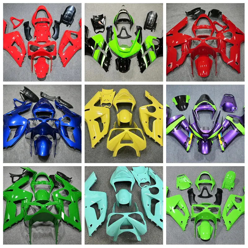 Geeignet für Kawasaki ZX6R 636 2003 2004 Motorradverkleidung, komplette Gehäusemodifikationszubehörteile können individuell angepasst werden.