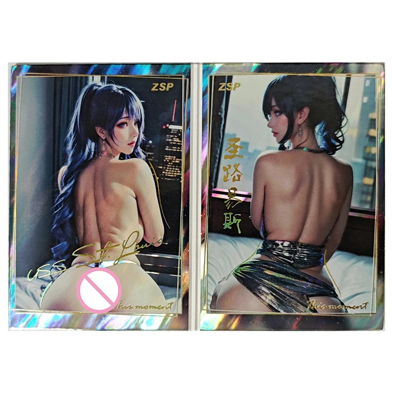 Anime Goddess Story Rare ZSP Fold Refraction Foil Louis Nami Hancock Ningguang Toys for boys Collectible Cards Birthday Present