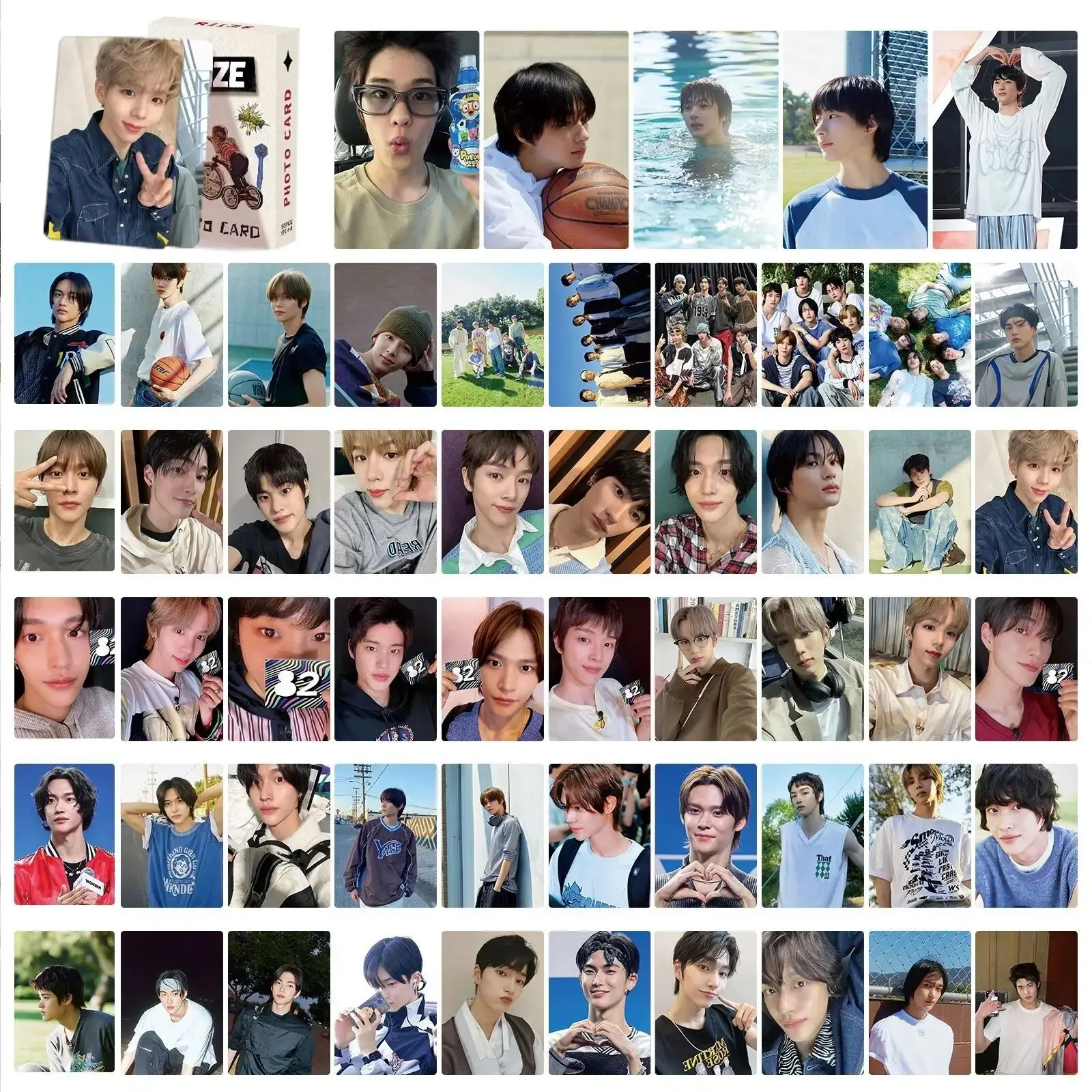 RIIZE-Album Laser FlashCards, Carte LOMO, Stalgchan, Eunseok, Shotaro, Wonbin, Groupe Boy Gift, Carte postale, Carte photo, Kpop, 50 pièces par ensemble