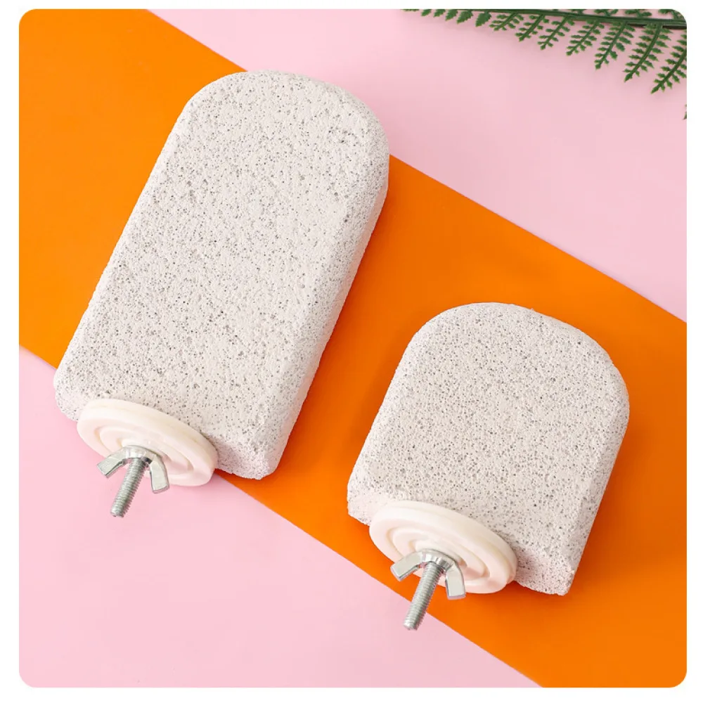 Creative Parrot Perch Lava Stone Material Ice Cream Design Bird Stand Nail Trimmer Cage Accessory Pet Supplies Grinding Bar