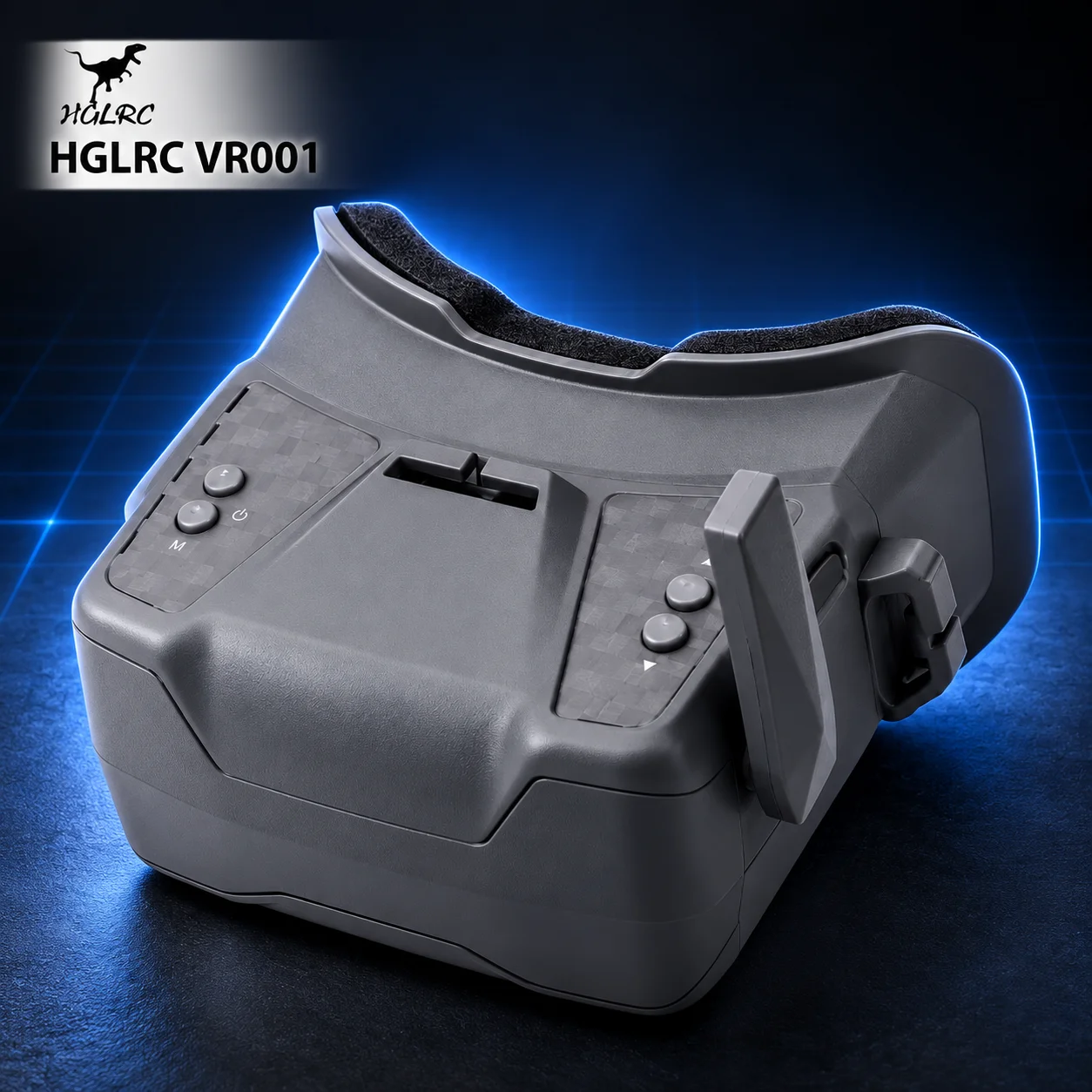 HGLRC VR001 5.8G FPV Goggles 40CH 4.3 Inch 800x480 Screen DVR Recording 3000mAh Battery Micro SD Card Type-C Foldable Antenna