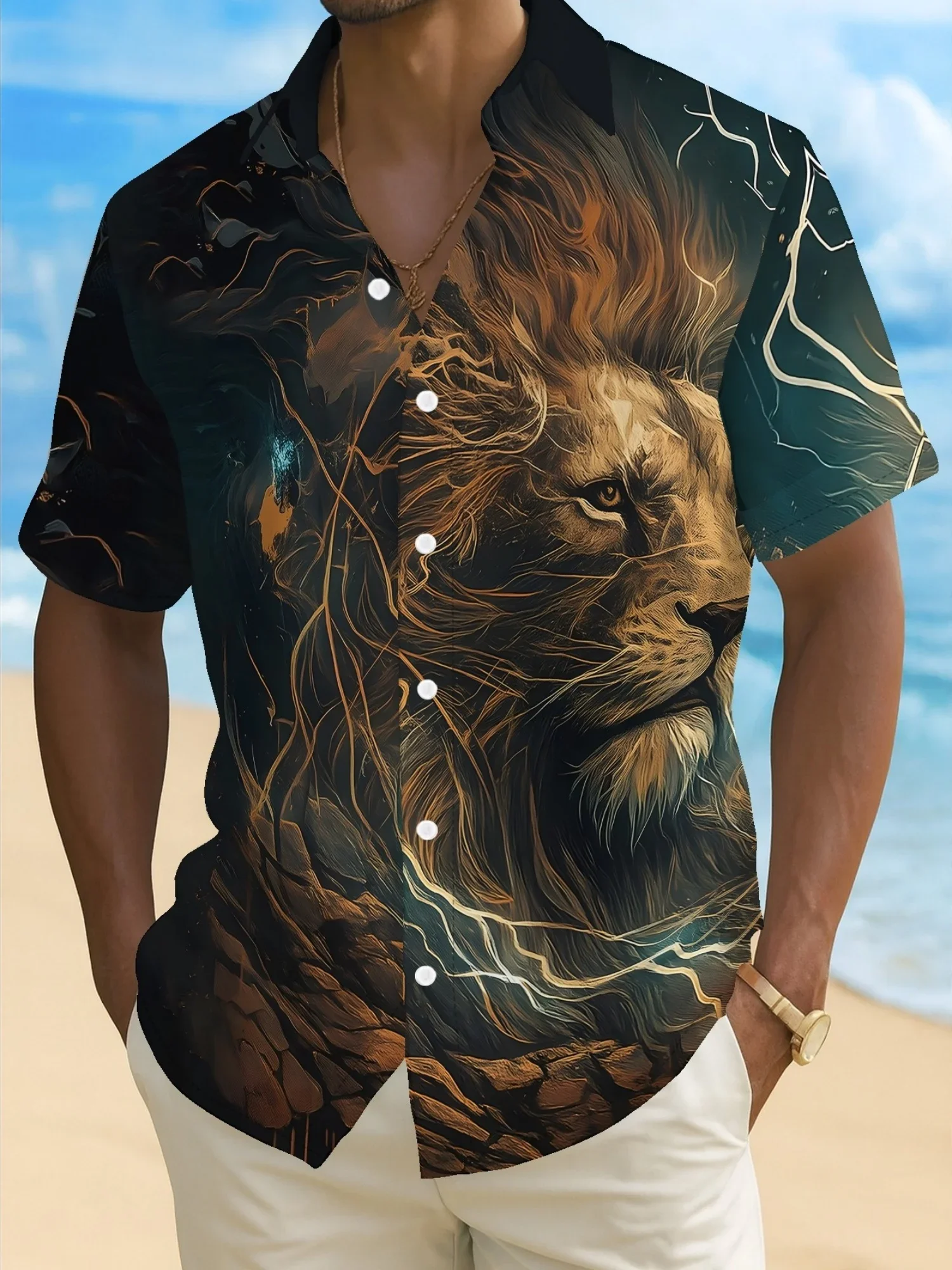 

Men's Fashion Floral Beach Shirt SummerMan Women Short Sleeve Hawaiian Casual Print Lightweight Party Outfit Tops