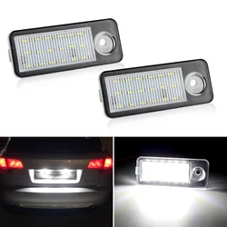 2pcs For Audi A6 C5 B4 Avant Wagon 1997-2005 Audi RS6 RS6 Plus 2003-2005 Led License Number Plate Light Replace OEM# 4B9943021