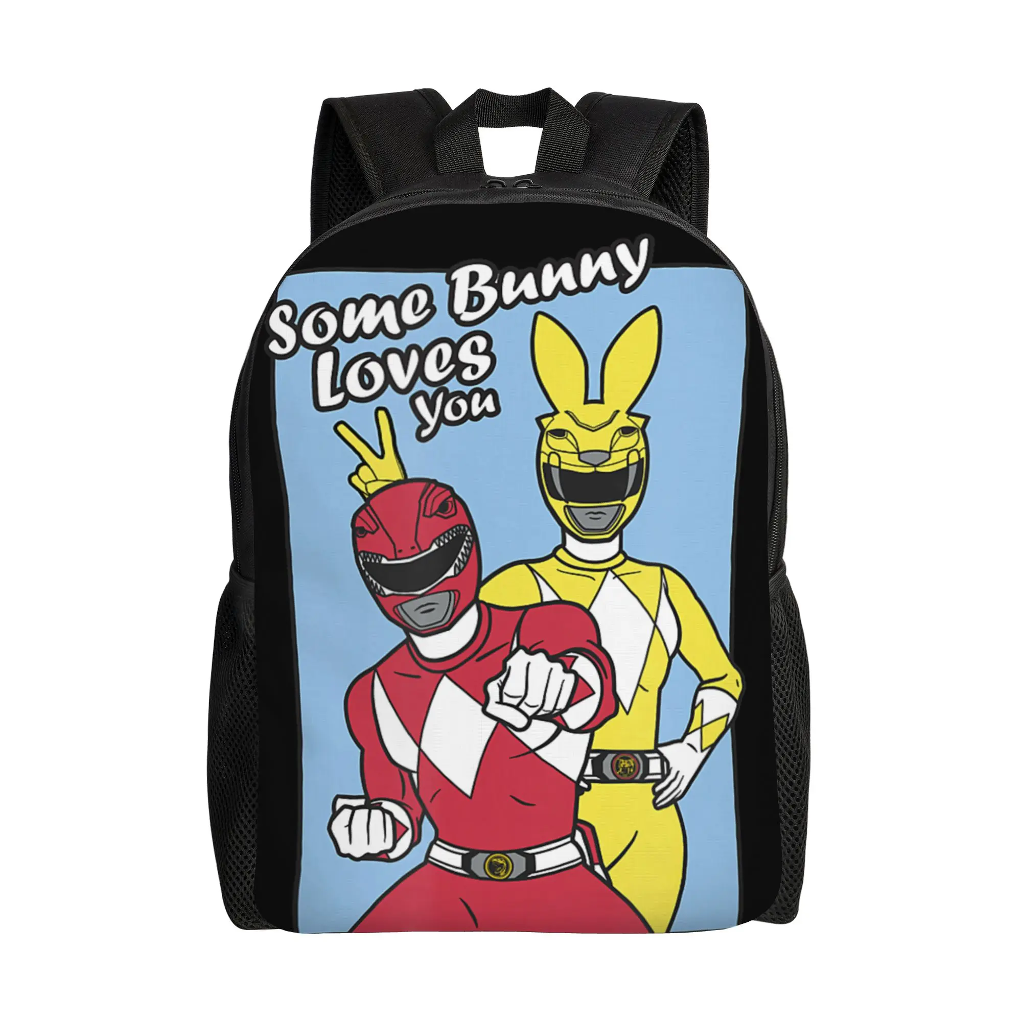 Mochilas Bandai Power Rangers Yellow Red Easter Some Bunny Loves You Daypack mochila High School con cierre de cremallera
