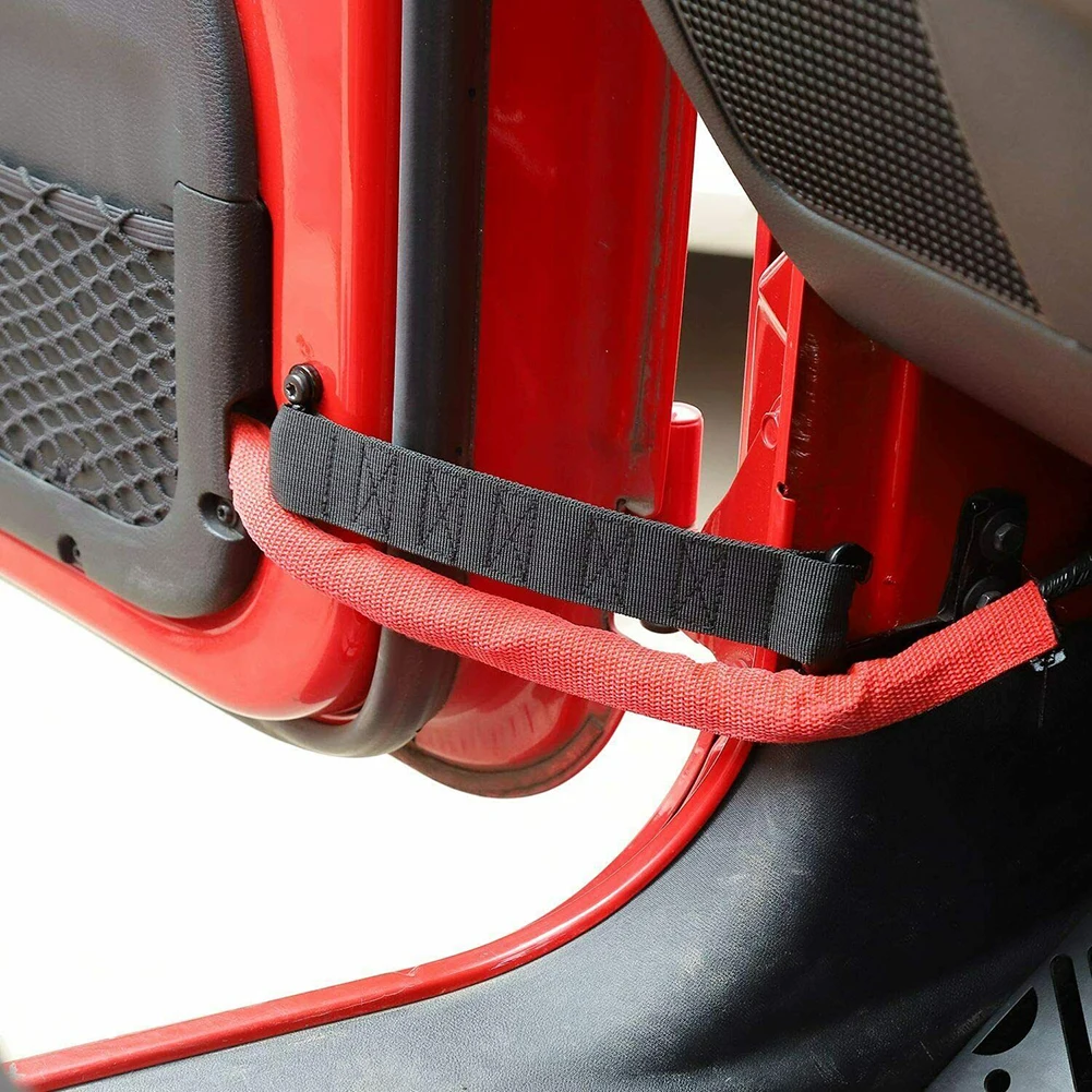 

Для Jeep Для Wrangler Ремешок ограничения двери 2 шт. Прочный нейлон Для CJ YJ TJ JK JKU Безопасная и надежная работа дверей