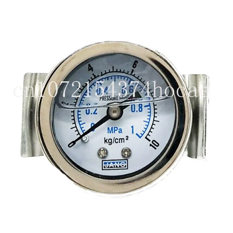 Yn40zv Axial Shock-Resistant Pressure Gauge with Bracket Water Pressure Gauge Gas Hydraulic Pressure Force Gauge Vacuum Meter Ea