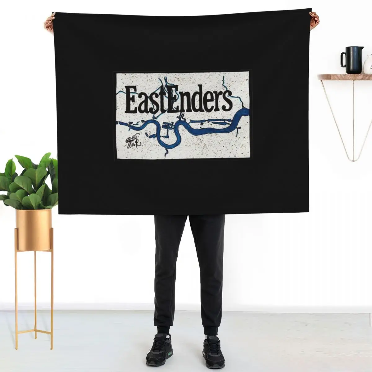 EastEnder River Throw Blanket Summer Loose Bed linens Nap wednesday halloween Blankets
