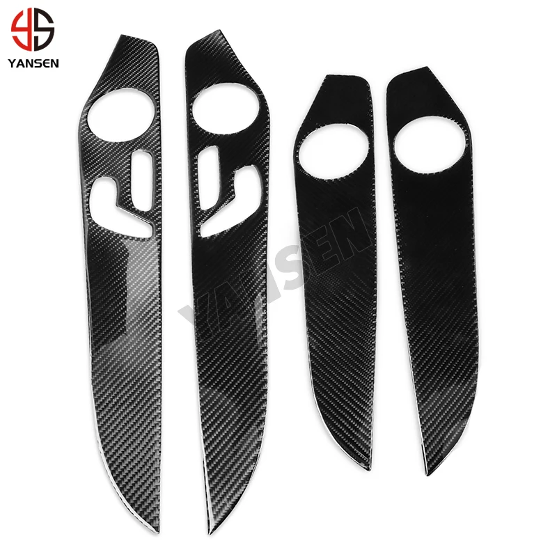 For Mercedes Benz C Class GLC W205 Real Carbon Fiber Car Interior Doors Panel Cover Sticker Trims Decoration Auto Accessories