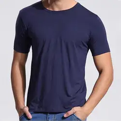 Bamboo Fiber Round Neck Short Sleeve T-Shirt Tank Shirt Men's Modal T-Shirt Summer Half Sleeve Underwear