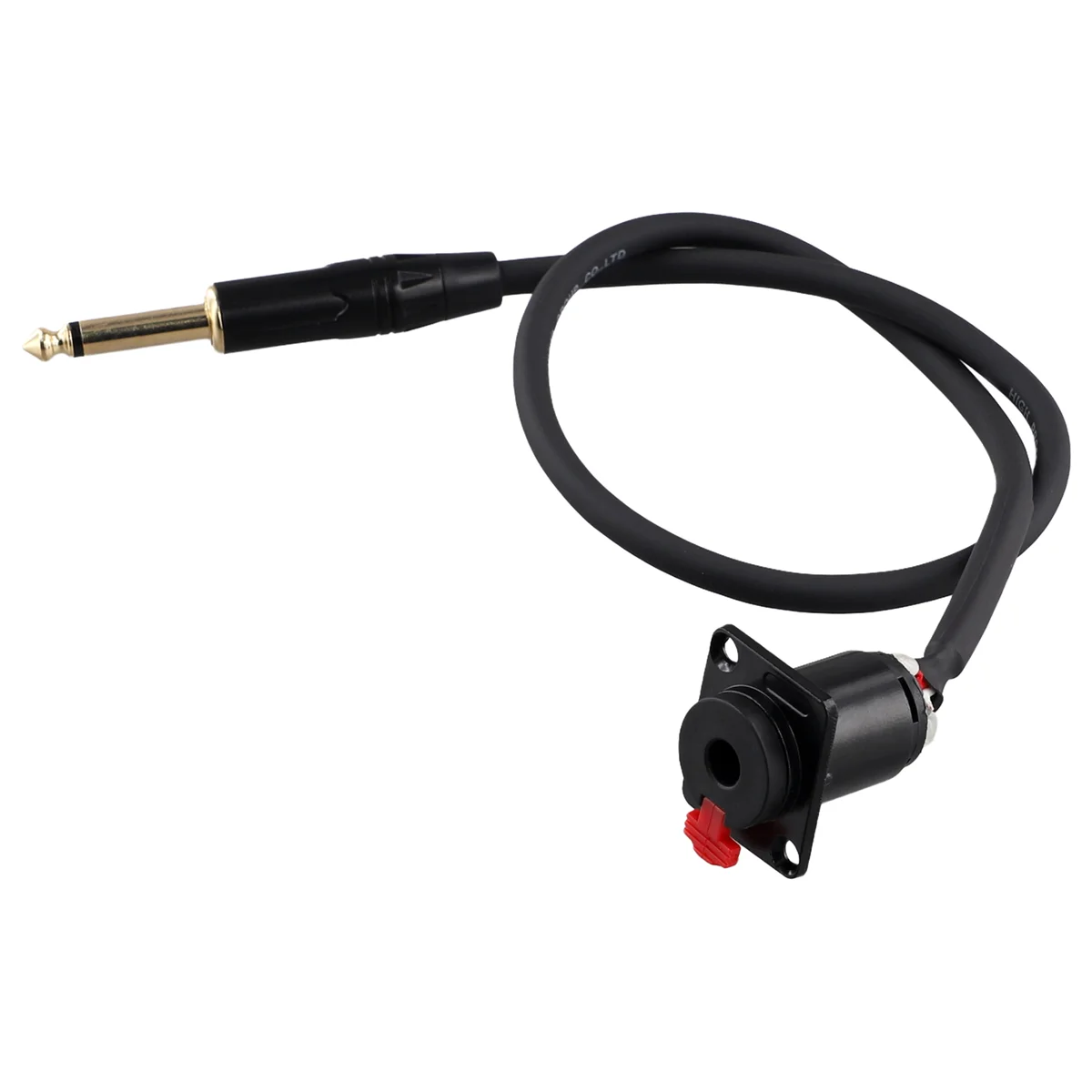 6.35mm Female Panel Mount to 6.35mm Male Connector Cable 6.35mm Female Socket to 6.35mm Male Headphone Extension Cable