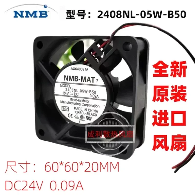 for NMB 6020 24V 0.09A 6cm Silent Inverter Cooling Fan for Chassis Host Original Imported