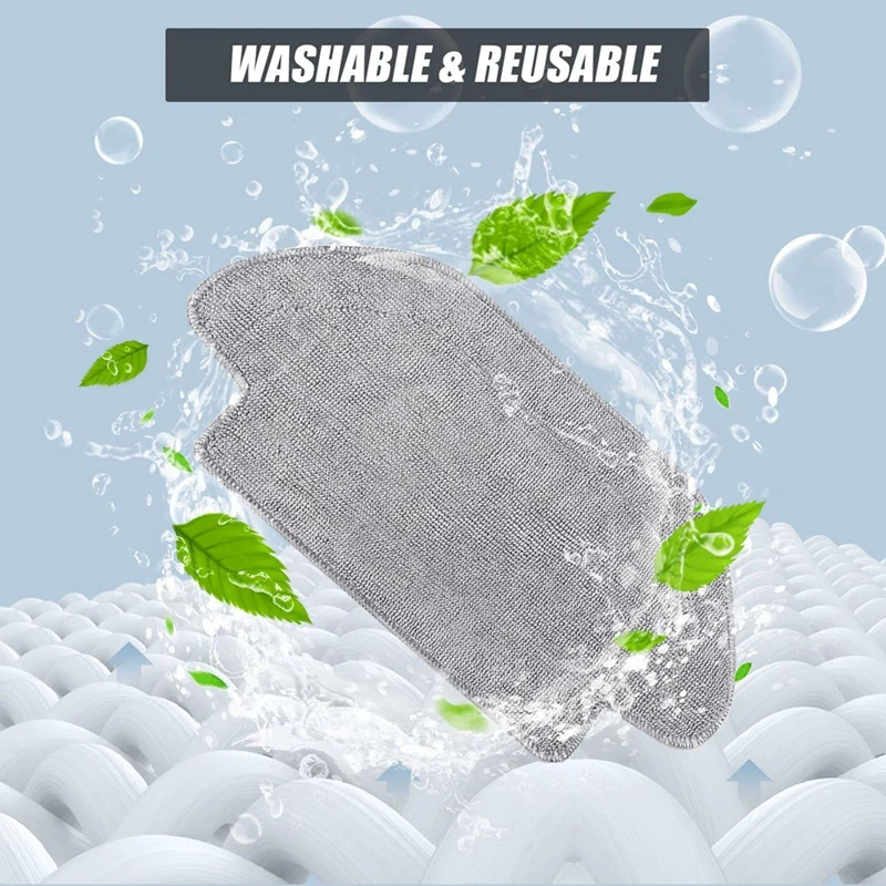 حزمة من 6 مناديل لـ Xiaomi Mi Robot Vacuum Mop 2S / S12 / Mop P/Mop Pro وسادة ممسحة من الألياف الدقيقة ملحقات قماش ممسحة قابلة للغسل