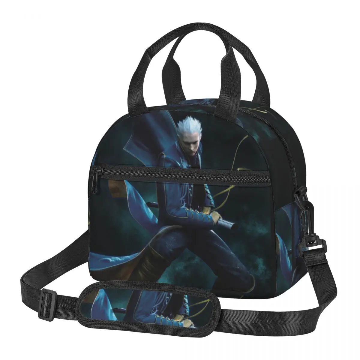 Vergil From The Devil May Cry Series Lunch Bags Bento Box Lunch Tote Resuable Picnic Bags Thermal Bag for Woman Student Office