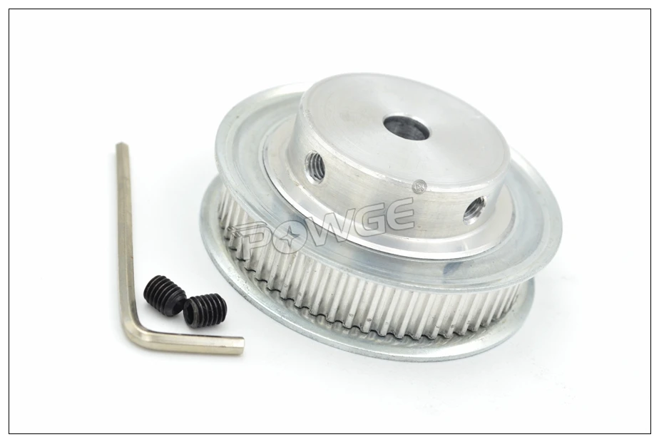 POWGE 60 Teeth 3GT Timing Pulley Bore 6.35/8/10mm Fit For W=6/10mm 3GT Synchronous Belt 60T 60Teeth GT3 Timing Belt Wheel