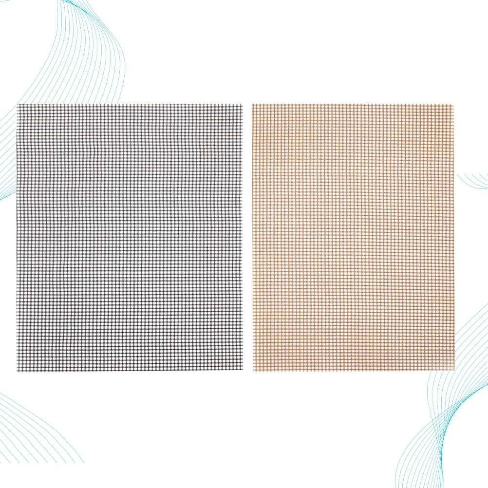 

2pcs Bbq Grill Mesh Mat Reusable Baking Grid Mat Picnic Outdoor Indoor Barbecue Tool Easy Clean Dishwasher Safe Glass Fiber